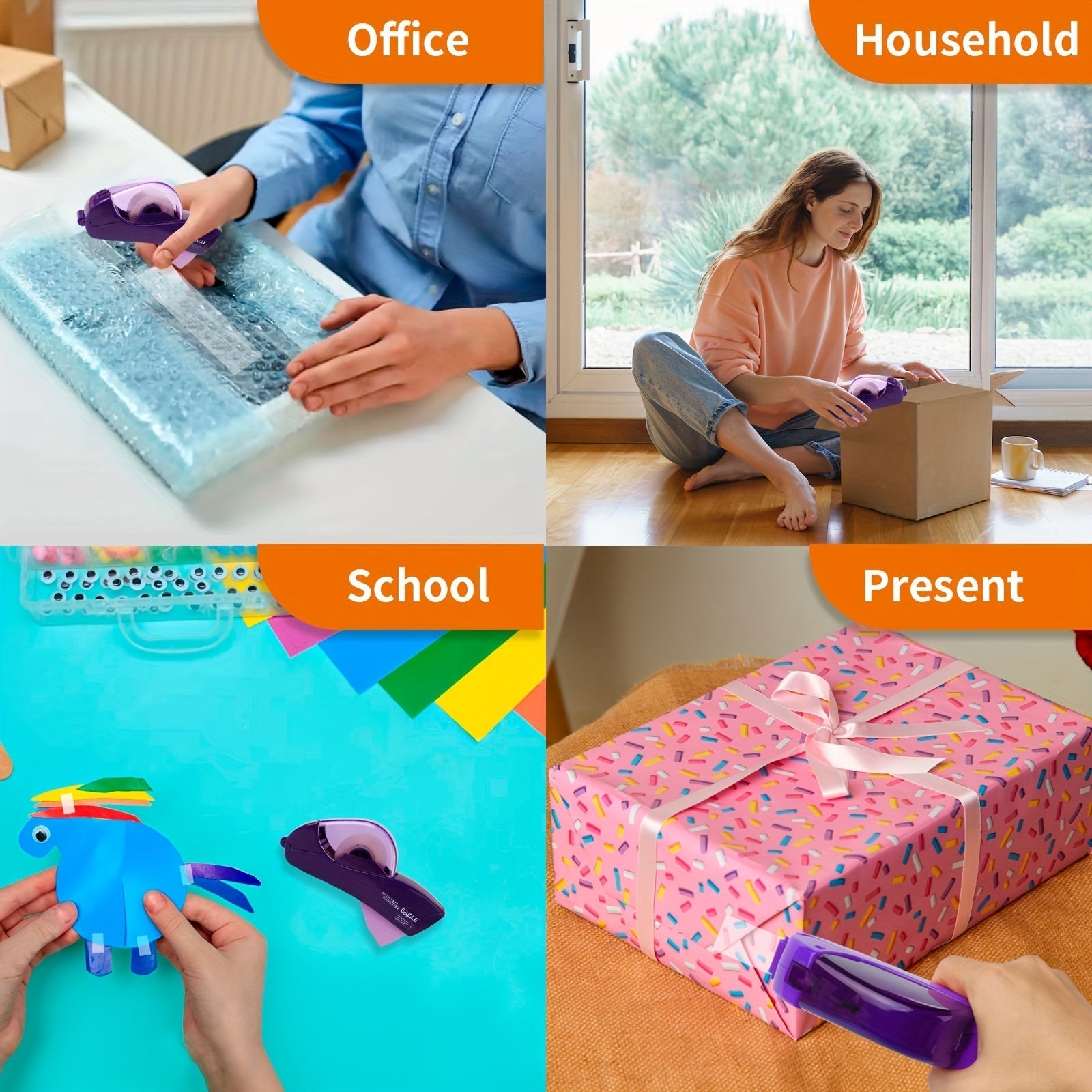 QuickSeal Tejpdispenser – Super Snabb Tejpning med En Hand
