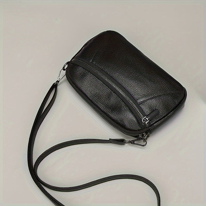 Klassisk Chic Läder Crossbody – Tidlös och Funktionell