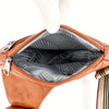 Vintage Faux Leather Crossbody Bag – Justerbar Rem med Spänne