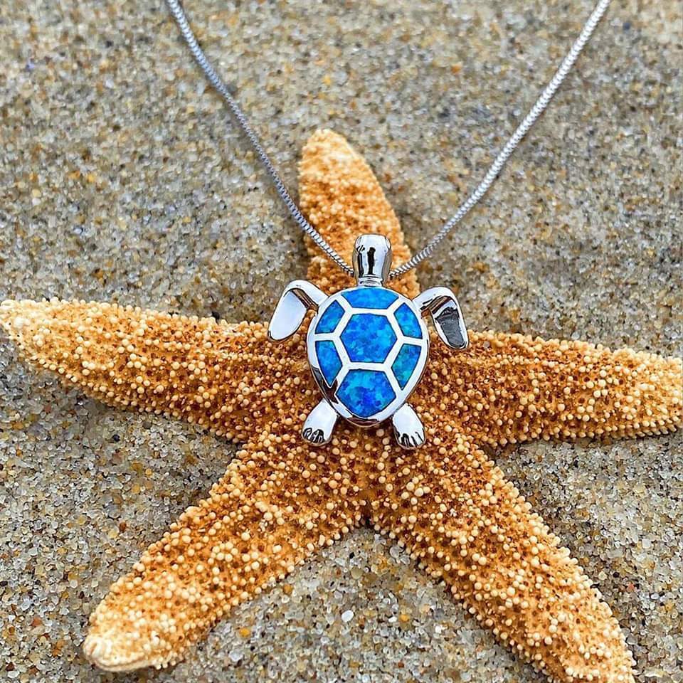Ocean Wonder Sköldpaddsset med Halsband och Örhängen – Mila