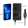 Kompakt 200W Bilomvandlare – Dubbeluttag & Fyrdubbel USB