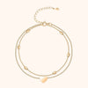 Stilren Hjärta Ankelarmband – Fiora