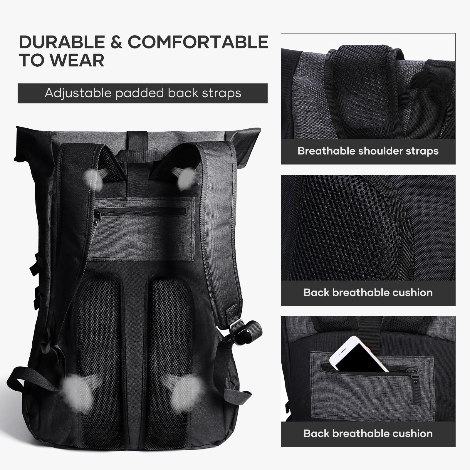 Multifunktionell 35L Ryggsäck för Sport & Resor – SportsPro