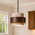 Aksel Vintage Cylindrisk Travertin Pendellampa
