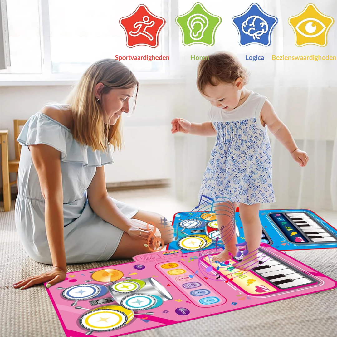 SoundSteps – 2-i-1 Musiklekmatta med Piano & Trummor