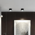 Modern Minimalistisk Cylinder Aluminium Akryl LED Taklampa För Hallar