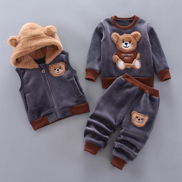 Tre-dels set för baby och småbarn med björnmotiv – BearHugs