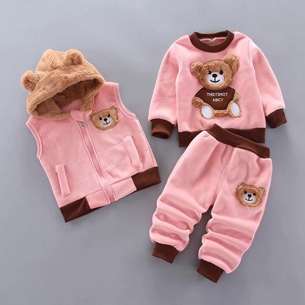 Tre-dels set för baby och småbarn med björnmotiv – BearHugs