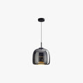 June Suspension Leuchte Design Grau Rauchglas
