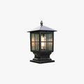 Etilo Modern Metall Glas Lantern LED Utomhus Lampa Stolpe