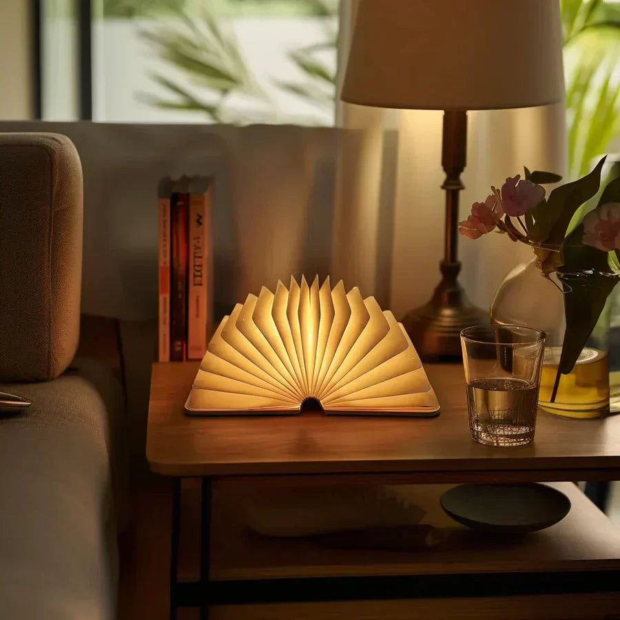 Fällbar Boklampa med Varm LED-ljus - StoryGlow