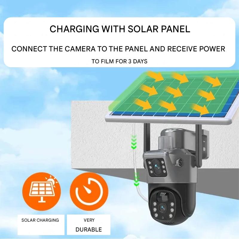 Trådlös 4K Säkerhetskamera med Solpanel – DualGuard 4K