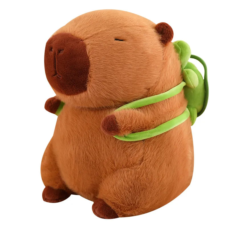 Kramgo capybara med sköldpaddsryggsäck – TurtleBuddy
