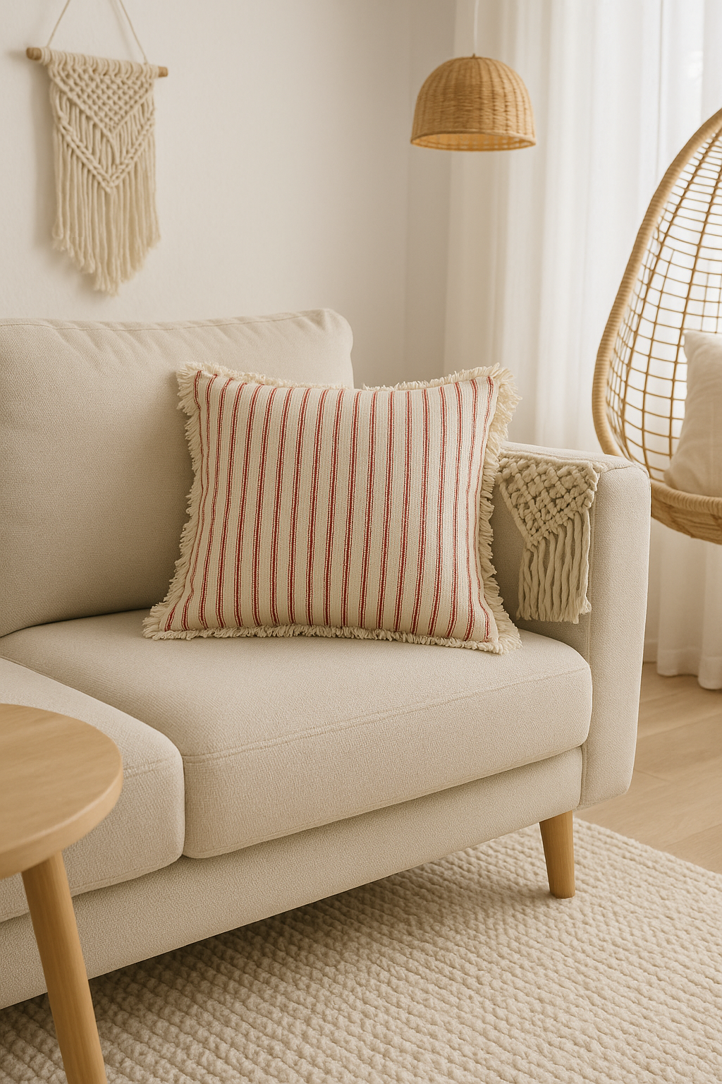 Jacquard Kuddöverdrag med Fransar – Tidlös och Bekväm