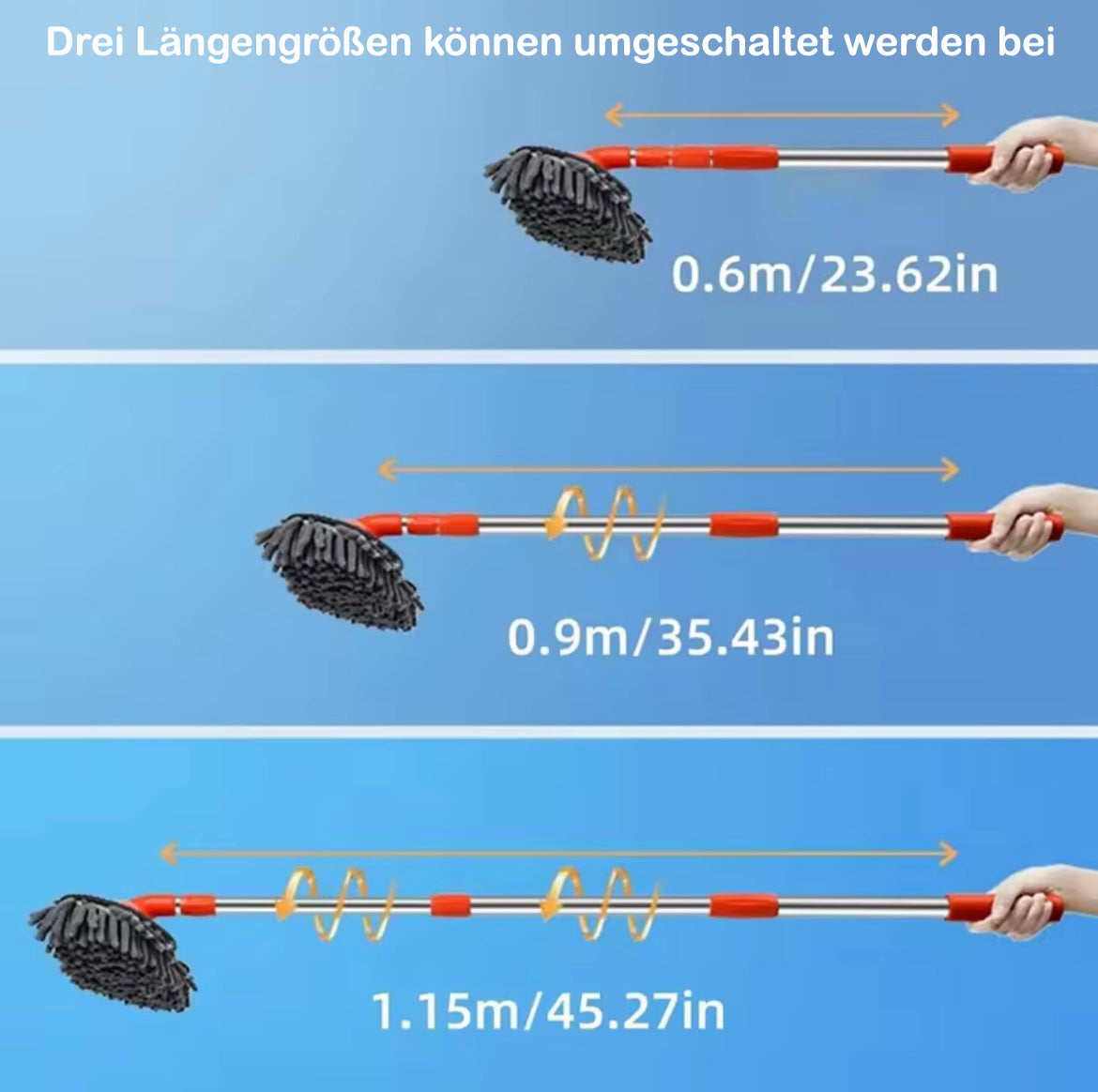 Teleskopisk Biltvättborste