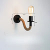 NoctiCord Retro Vägglampa | Stilig E27 säng- och loftbelysning med rep och trä