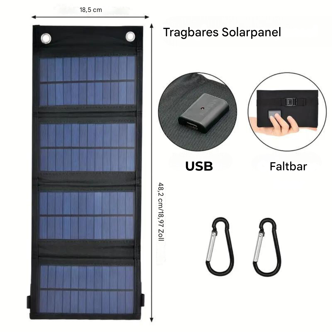 Fällbar Solenergi Power Bank - SolarMate