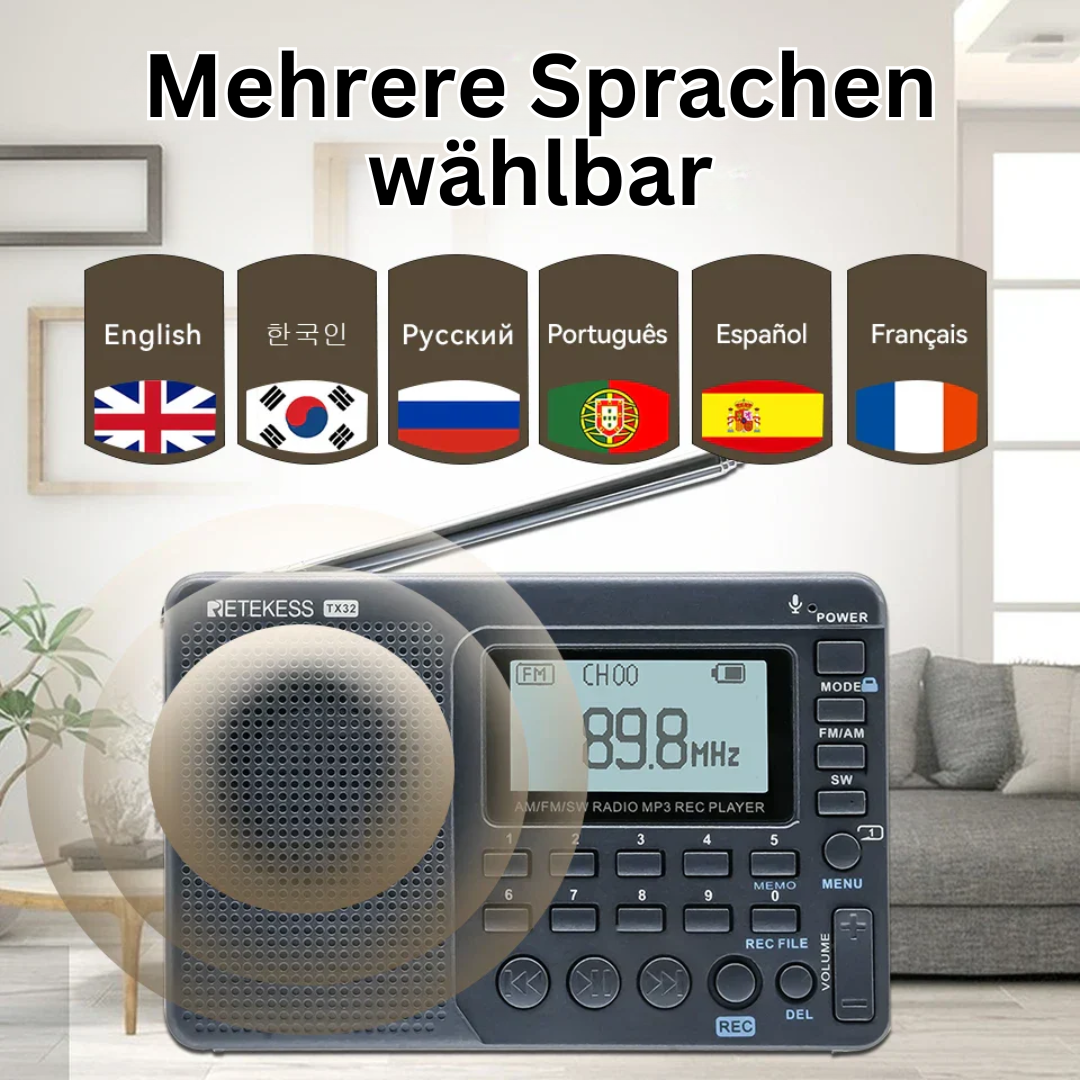 Kompakt Bärbar Radio – EchoWave