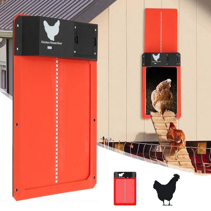PoultryGuard Luxe Automatisk Dörr | Smart ljusstyrd dörr för säkra och trygga höns