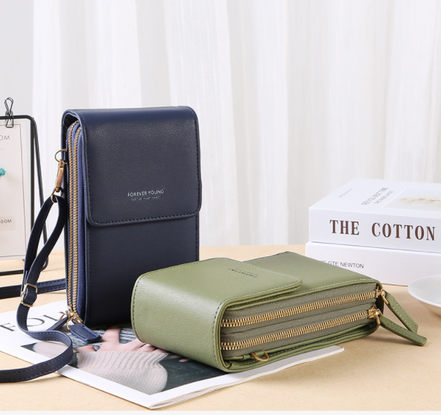 Touchscreen Telefonväska med Plåtfunktion – Kompakt Crossbody för Dagligt Bruk