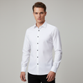 Glat stretchskjorte til mænd - slim fit