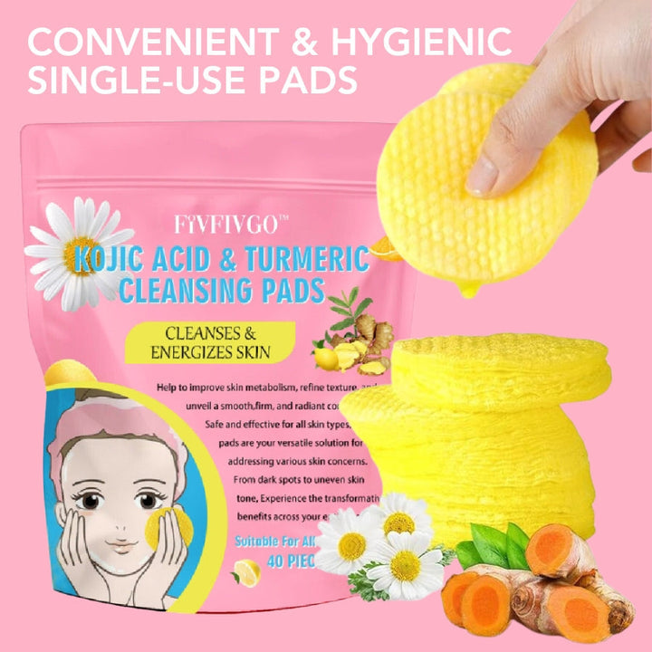 Kurkuma Kojic Acid Rengöringspads - GlowTonic