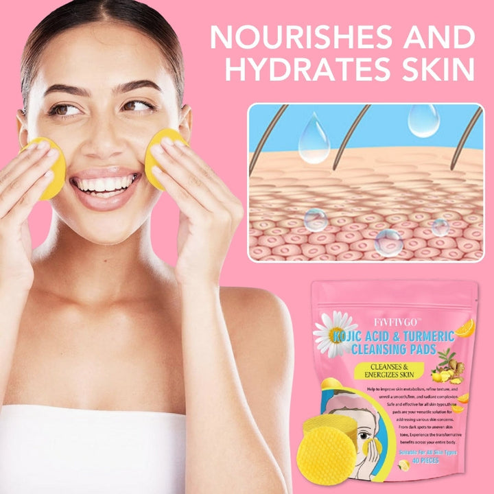 Kurkuma Kojic Acid Rengöringspads - GlowTonic