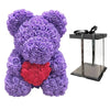 VivaBloom Oso de Rosa Romántico | Oso de rosa eterno hecho a mano para momentos llenos de amor
