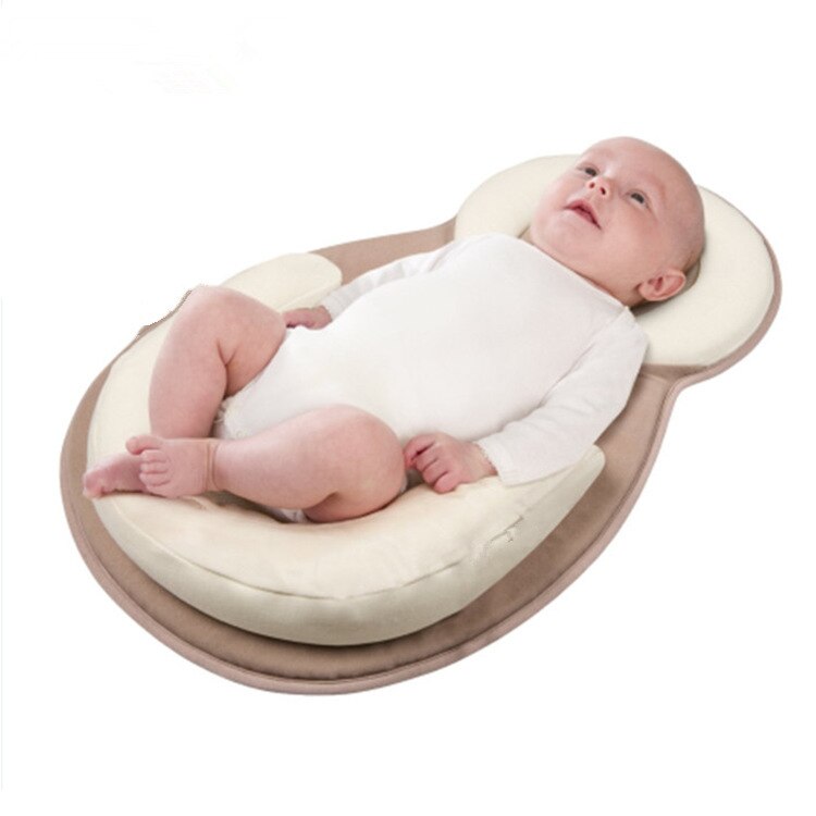 Ergonomisk Bärbar Babysäng med Huvudstöd mot Platt Huvud Syndrom – Sömnkokong
