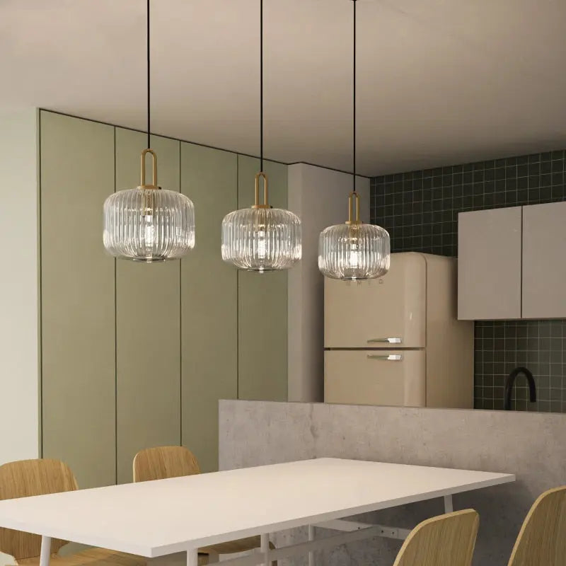 VeraGlow Japansk Hängande Lampa | Chic Nordisk glaspendellampa för varmt och stämningsfullt ljus