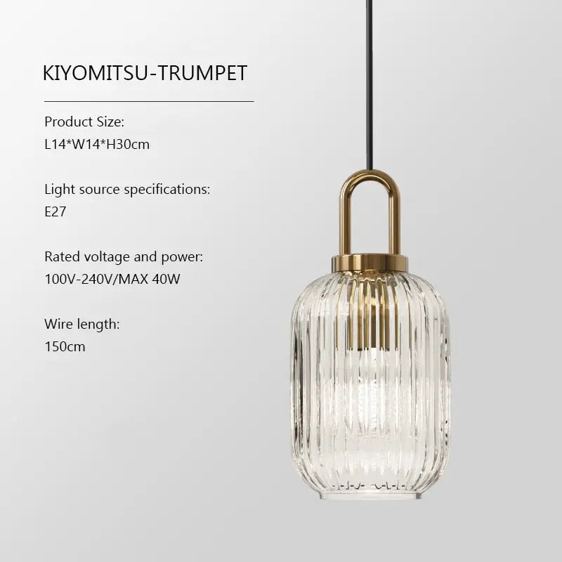 VeraGlow Japansk Hängande Lampa | Chic Nordisk glaspendellampa för varmt och stämningsfullt ljus