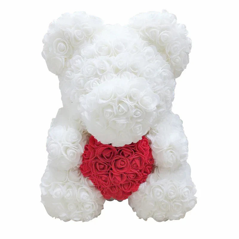 VivaBloom Oso de Rosa Romántico | Oso de rosa eterno hecho a mano para momentos llenos de amor