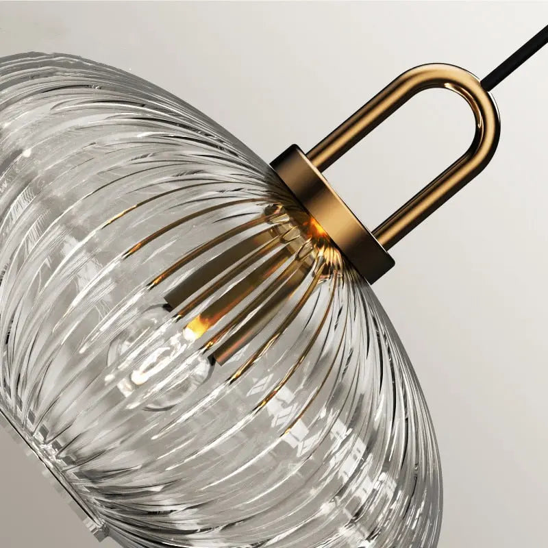 VeraGlow Japansk Hängande Lampa | Chic Nordisk glaspendellampa för varmt och stämningsfullt ljus