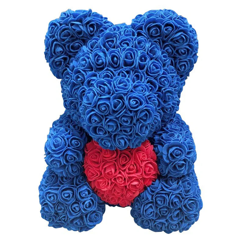 VivaBloom Oso de Rosa Romántico | Oso de rosa eterno hecho a mano para momentos llenos de amor