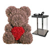 VivaBloom Oso de Rosa Romántico | Oso de rosa eterno hecho a mano para momentos llenos de amor