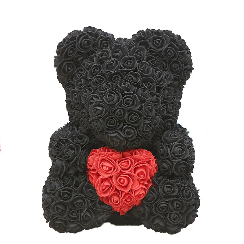 VivaBloom Oso de Rosa Romántico | Oso de rosa eterno hecho a mano para momentos llenos de amor