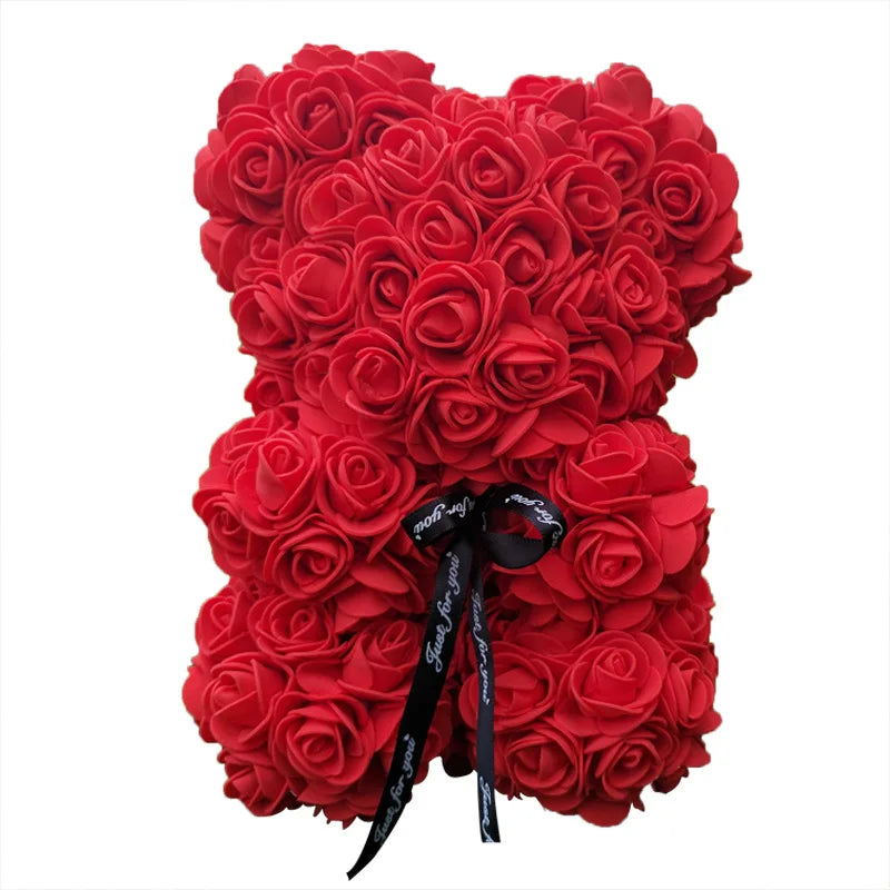 VivaBloom Oso de Rosa Romántico | Oso de rosa eterno hecho a mano para momentos llenos de amor