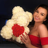 VivaBloom Oso de Rosa Romántico | Oso de rosa eterno hecho a mano para momentos llenos de amor