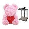 VivaBloom Oso de Rosa Romántico | Oso de rosa eterno hecho a mano para momentos llenos de amor