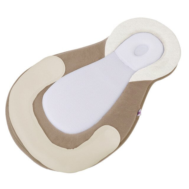 Ergonomisk Bärbar Babysäng med Huvudstöd mot Platt Huvud Syndrom – Sömnkokong