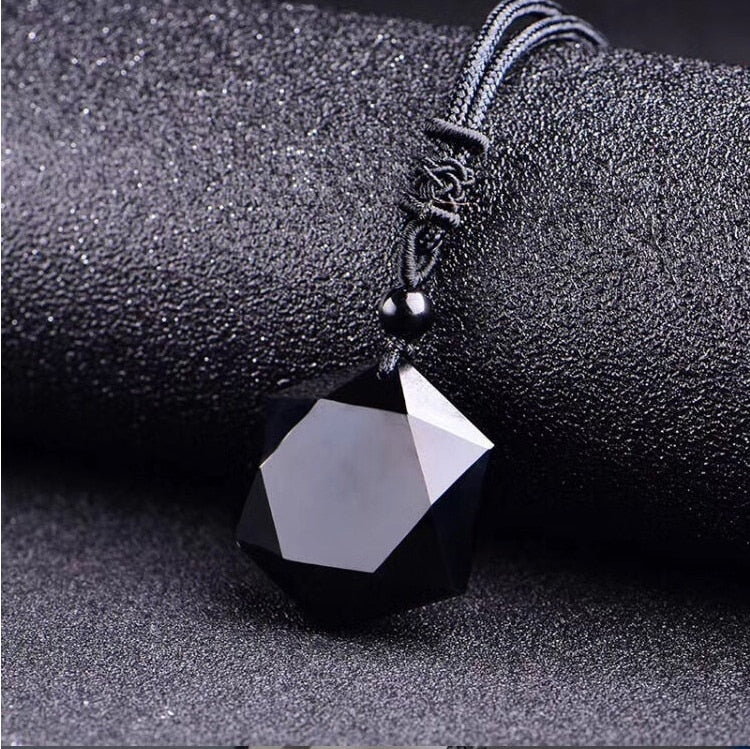 Läkande Halsband | Halsband med Svart Obsidian Pendant