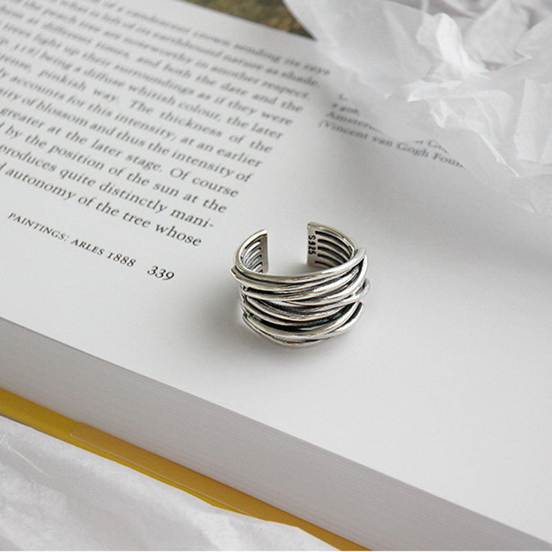 Justerbar Lager Silverring – Liora