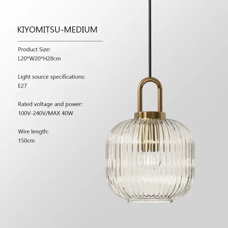 VeraGlow Japansk Hängande Lampa | Chic Nordisk glaspendellampa för varmt och stämningsfullt ljus