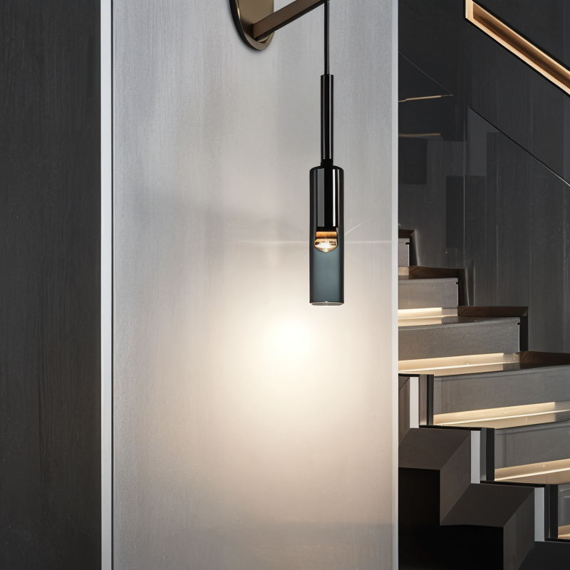 Minimalistisk Vägglampa med Rökt Glas – Orvane