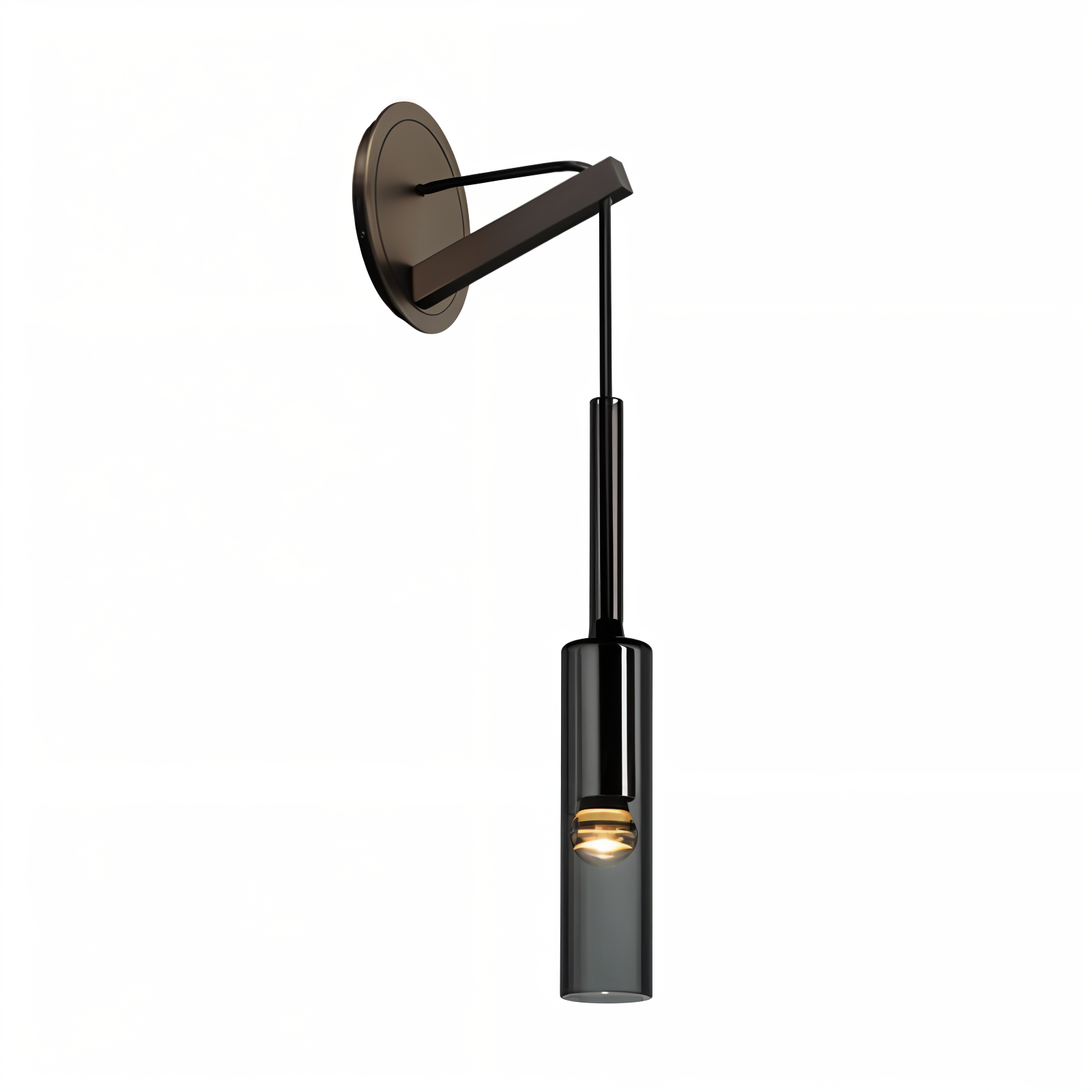 Minimalistisk Vägglampa med Rökt Glas – Orvane