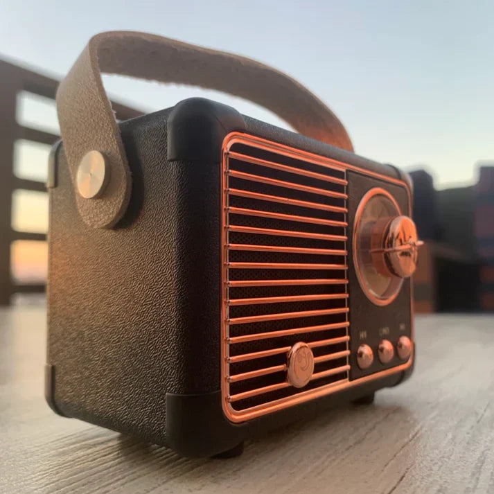 Sonique Classic Bluetooth-högtalare | Premium 2.0-kanals trådlös högtalare med rikt ljud och retrodesign