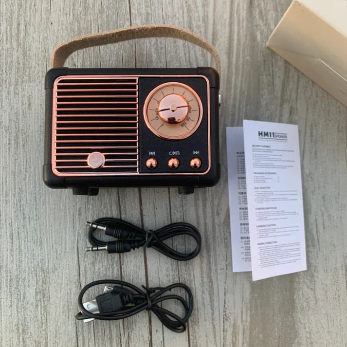 Sonique Classic Bluetooth-högtalare | Premium 2.0-kanals trådlös högtalare med rikt ljud och retrodesign