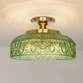 Jules Modern Textured Glass Disc Ceiling Light