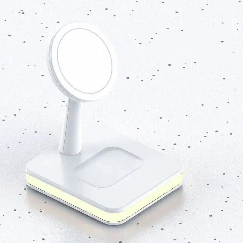 OpulenceCharge 3-i-1 Laddningsställ | Premium trådlös laddare med snabb magnetisk laddning för Apple-enheter