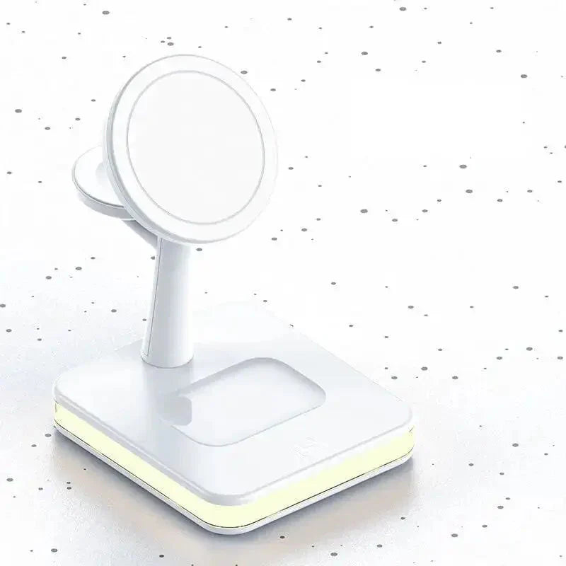 OpulenceCharge 3-i-1 Laddningsställ | Premium trådlös laddare med snabb magnetisk laddning för Apple-enheter